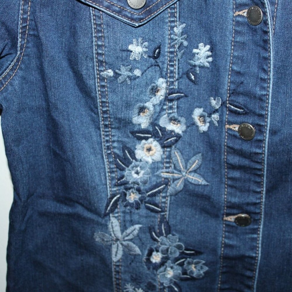 Charter Club Floral Denim Jean Jacket HW8348 - Picture 3 of 5